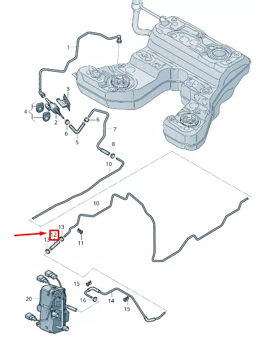NEW AUDI A8 4N FUEL MOLDED HOSE 4N0261689E