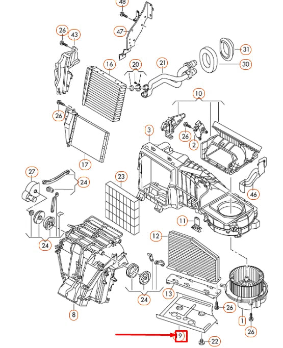 NEW AUDI A3 8P CABIN AIR FILTER COVER LHD 8P1819593 ORIGINAL