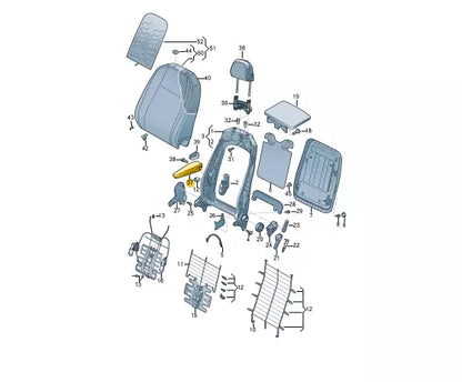 NEW VOLKSWAGEN CADDY MK4 SB LEFT ARMREST 7C0881081FDNS ORIGINAL