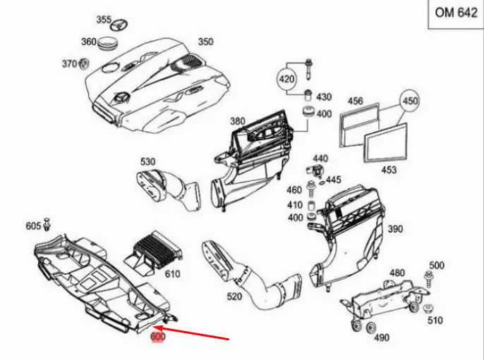NEW MB E-CLASS W212 RADIATOR FAN SHROUD UPPER COVER A2125000355