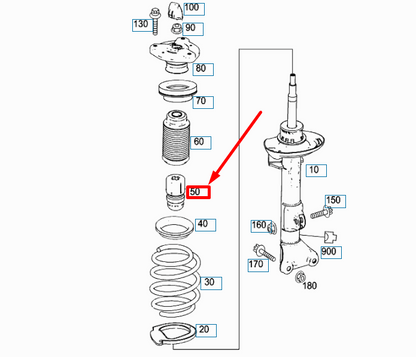 NEW MERCEDES-BENZ C W204 AMG FRONT COIL SPRING BUFFER STOP A2043211406 ORIGINAL