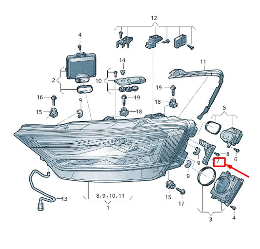 NEW AUDI A8 4N LEFT HEADLIGHT BRACKET 4N0941453
