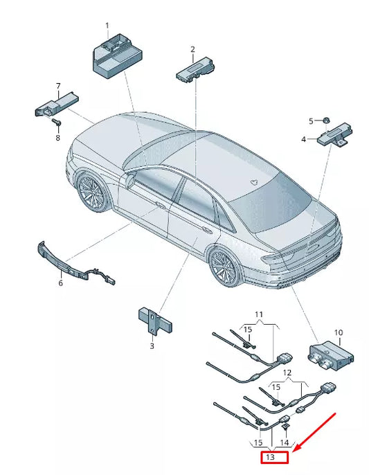 NEW AUDI A8 4N TAILGATE OPENING SENSOR LINE 4N1962239