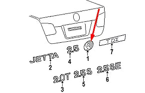 NEW VOLKSWAGEN JETTA MK6 REAR EMBLEM LOGO BADGE 1K9853630AULM ORIGINAL