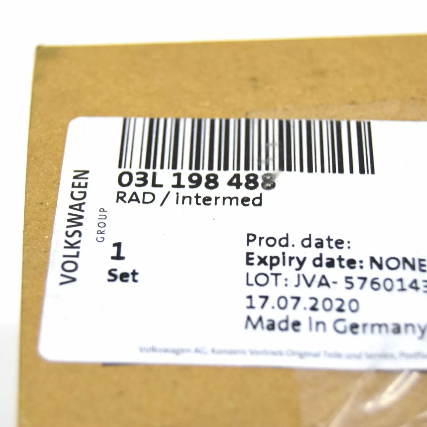 NEW AUDI A3 8P OIL PUMP INTERMEDIATE GEAR WITH HUB 03L198488 ORIGINAL