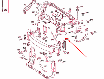 NEW MERCEDES-BENZ SL R230 FRONT STIFFENING LEFT PLATE A2306260411 ORIGINAL