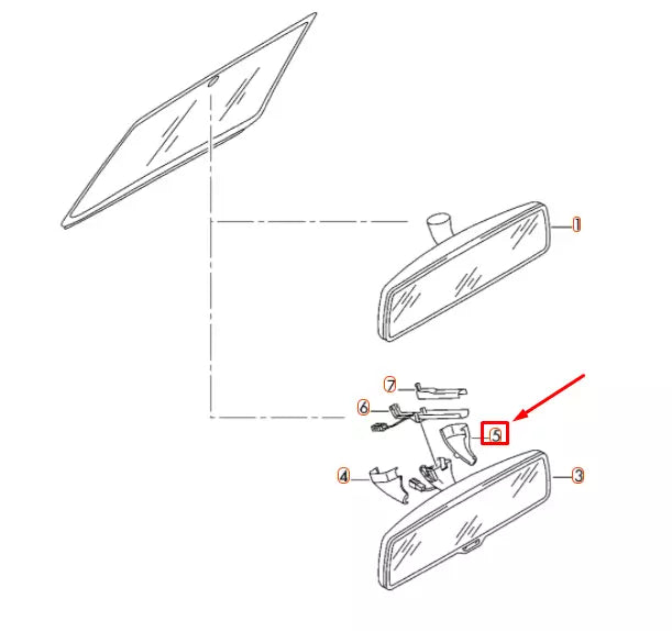 NEW VW AMAROK INTERIOR REAR VIEW MIRROR RIGHT COVER CAP 1K08585489B9 ORIGINAL