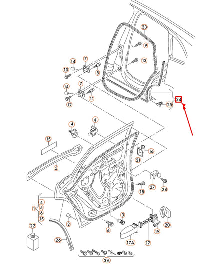 NEW AUDI Q5 8R REAR LEFT SILL PANEL SEAL 8R0839119F ORIGINAL