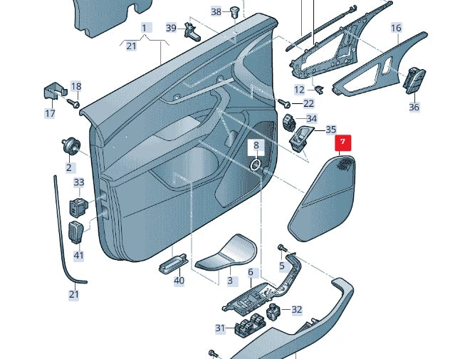 NEW AUDI Q8 RSQ8 FRONT RIGHT DOOR LOUDSPEAKER COVER TRIM 4M8868152A4PK ORIGINAL