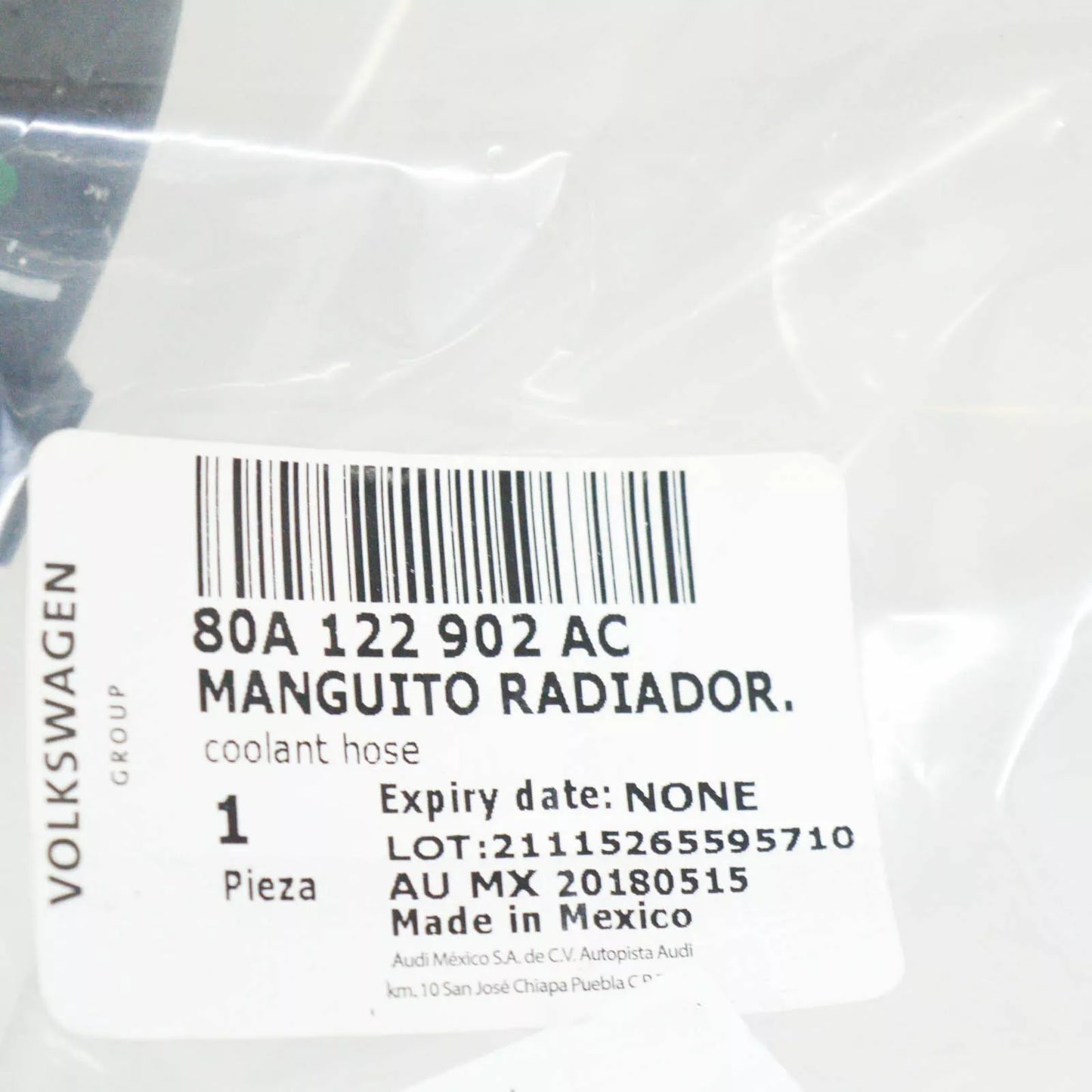 NEW AUDI Q5 FY RIGHT SIDE WATER RADIATOR COOLANT HOSE 80A122902AC