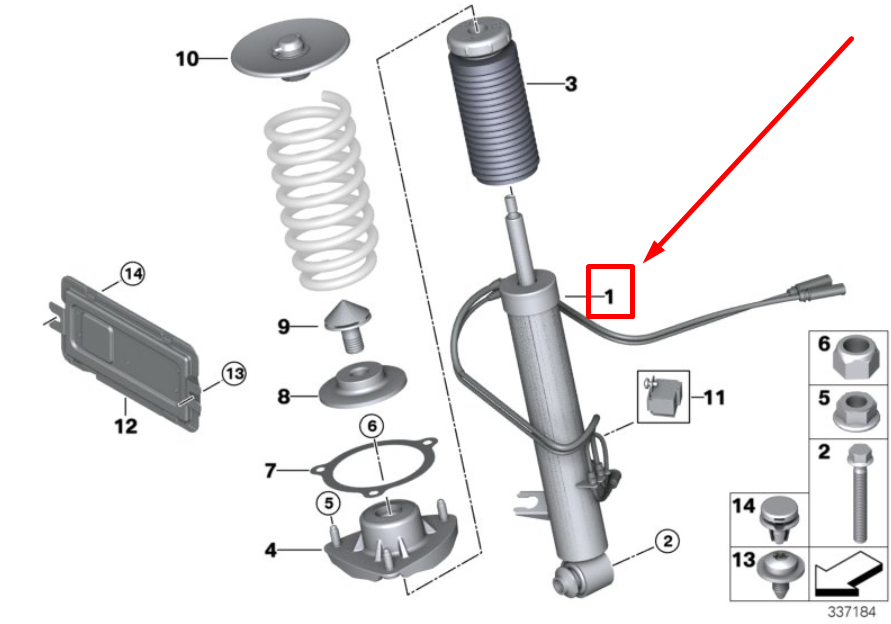 new bmw x5 f15 rear left shock absorber 6875089 37106875089 original