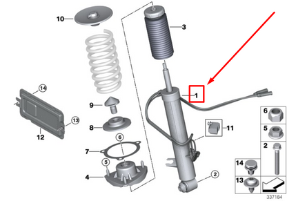 new bmw x5 f15 rear left shock absorber 6875089 37106875089 original