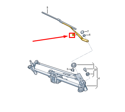 new audi a1 gb front left wiper blade arm lhd 82b9554071p9 original