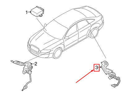 NEW AUDI Q7 4L REAR LEFT LEVEL SENSOR 7L6616571 ORIGINAL
