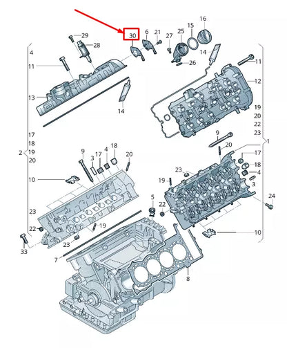 NEW AUDI RS7 SPORTBACK 4G ENGINE CYLINDER HEAD SEAL 079103161AF
