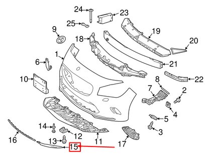 NEW MERCEDES-BENZ CLA C117 FRONT BUMPER RIGHT SIDE TRIM A1178855100 ORIGINAL
