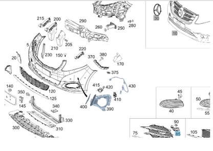 NEW MERCEDES BENZ VITO W447 FRONT RIGHT BUMPER BRACKET A4478855400 ORIGINAL