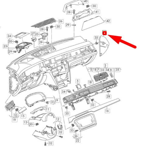 NEW VOLKSWAGEN PASSAT B8 DASHBOARD LEFT COVER TRIM LHD 3G0858247C2JV ORIGINAL