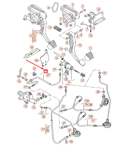 NEW VOLKSWAGEN BEETLE A5 CLUTCH PIPE ASSEMBLY LHD 5C1721465B ORIGINAL