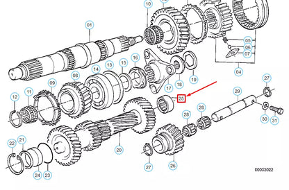 NEW BMW 5 E28 COUNTERSHAFT ROLLER BUSHING 23121224077 1224077 ORIGINAL
