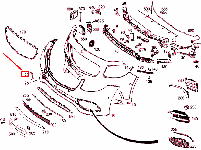 new mercedes-benz e w213 front bumper tow eye cover a21388502229999 original