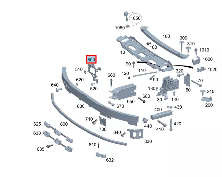 NEW MERCEDES-BENZ S W223 FRONT DISTANCE CONTROL UNIT BRACKET A2235407423