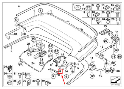 NEW BMW 3 E46 FRONT RIGHT CONVERTIBLE FLAP COVER 8233304 51178233304 ORIGINAL