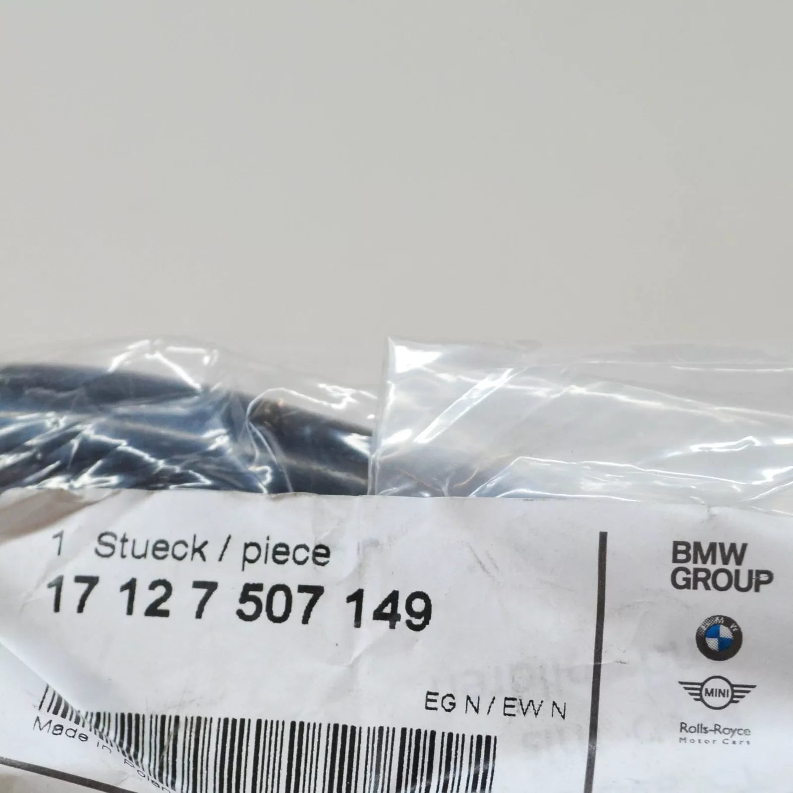 NEW BMW 5 G30 COOLANT RADIATOR PIPE HOSE 17277507149 7507149 2017 ORIGINAL