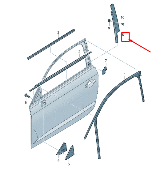 NEW AUDI Q2 GA LEFT PILLAR-B TRIM 81A837901B5FQ ORIGINAL
