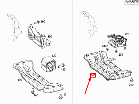 new mercedes-benz c w204 rear engine support a2042400002 original