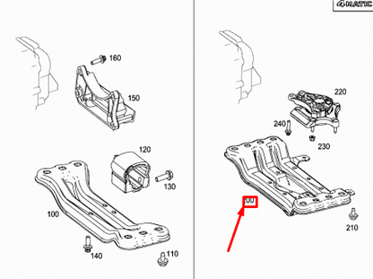 new mercedes-benz c w204 rear engine support a2042400002 original