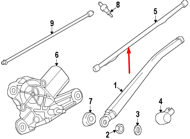 NEW BMW X1 E84 REAR WINDSHIELD WIPER BLADE 61622990035 2990035 ORIGINAL