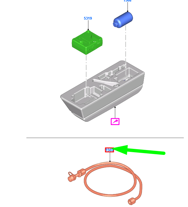new ford ecosport mk2 bk compressor adaptor hose 1590835 8cp1-1569-aa original