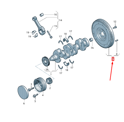 new vw transporter vi t6 flywheel 03l105266cr original