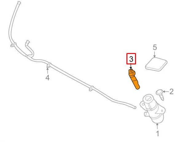 NEW BMW 1 E87 HEADLAMP WASHER NOZZLE HEAD RIGHT SIDE 61677837310 ORIGINAL