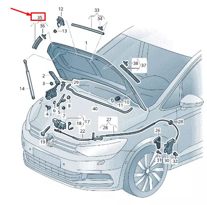 NEW VW TOURAN 5T RIGHT FLAP GASKET 5TA823709A