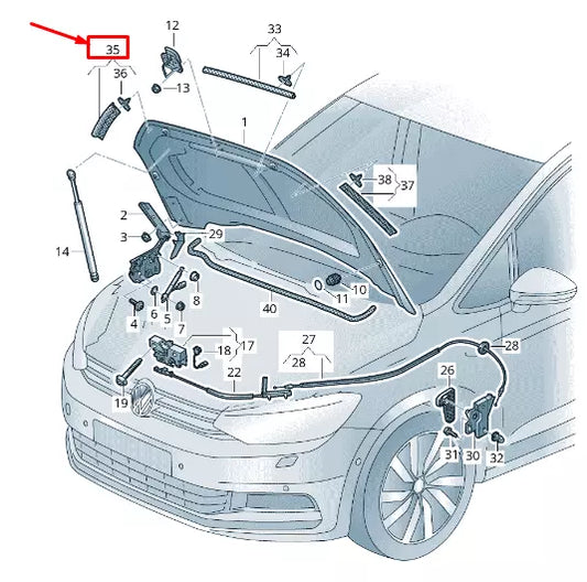 NEW VW TOURAN 5T RIGHT FLAP GASKET 5TA823709A