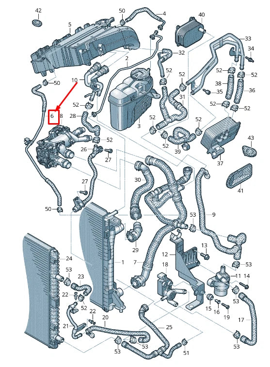 NEW AUDI A6 C8 ENGINE COOLANT PIPE WITH COOLANT HOSE 4K0121081CT