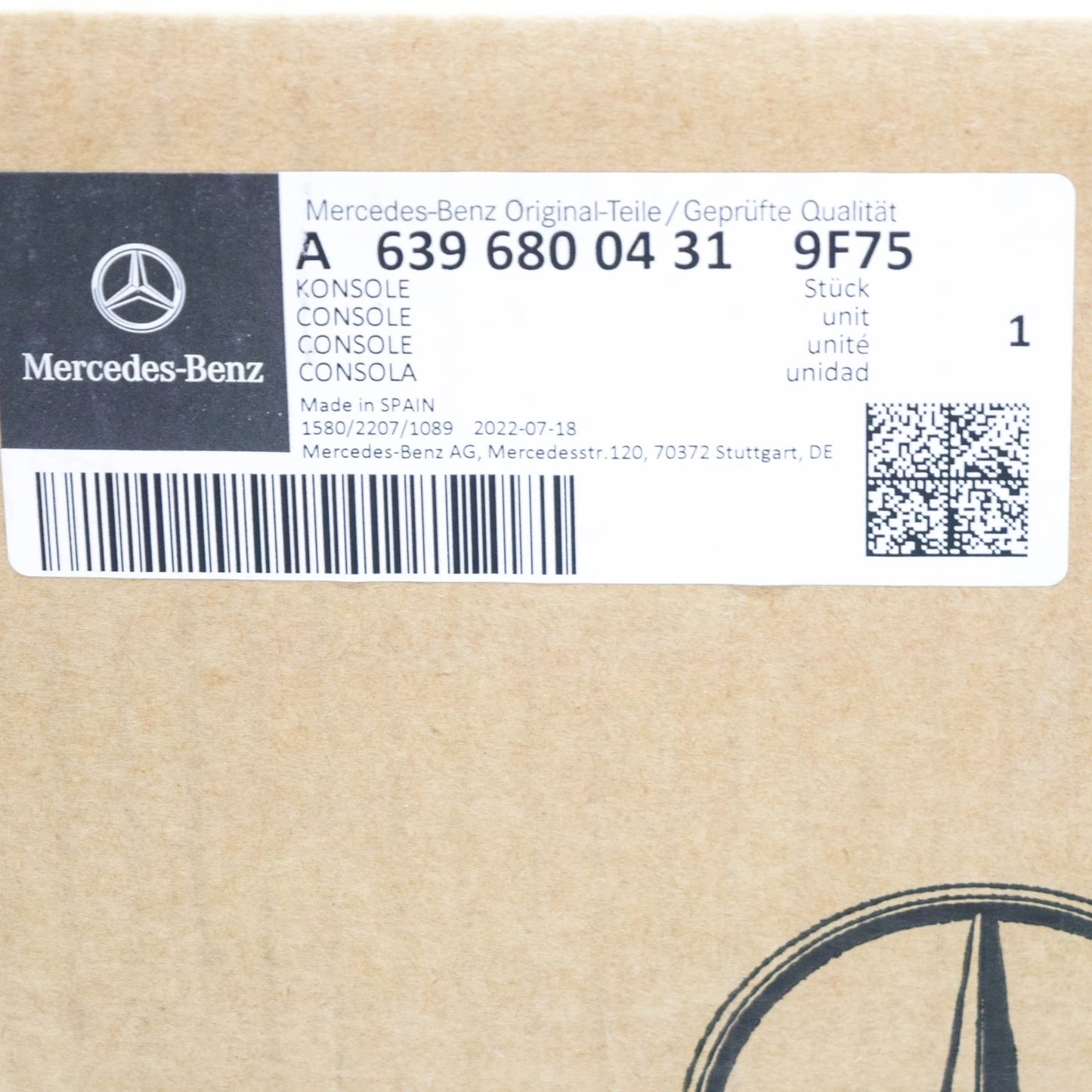 NEW MB VITO W639 GEAR MECHANISM MOUNTING CONSOLE LHD A63968004319F75 ORIGINAL