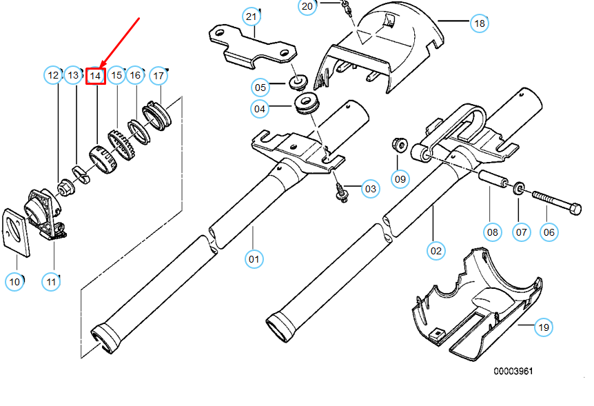 new bmw 3 e36 steering column joint link bar 32311092847 1092847 original