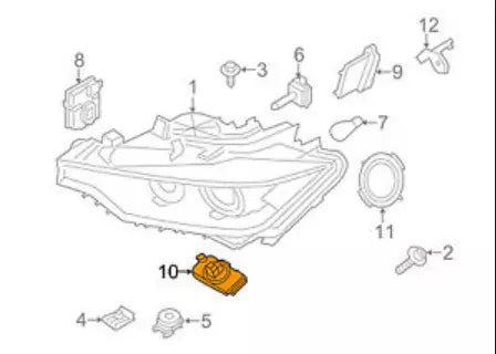 NEW BMW 3 F30 HEADLIGHT LED HEAD CONTROL MODULE KIT 63117398766 ORIGINAL