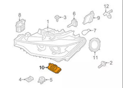 NEW BMW 3 F30 HEADLIGHT LED HEAD CONTROL MODULE KIT 63117398766 ORIGINAL
