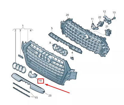 NEW AUDI Q7 4M RADIATOR GRILLE COVER CAP 4M0853140C9B9 4M0853140C 9B9