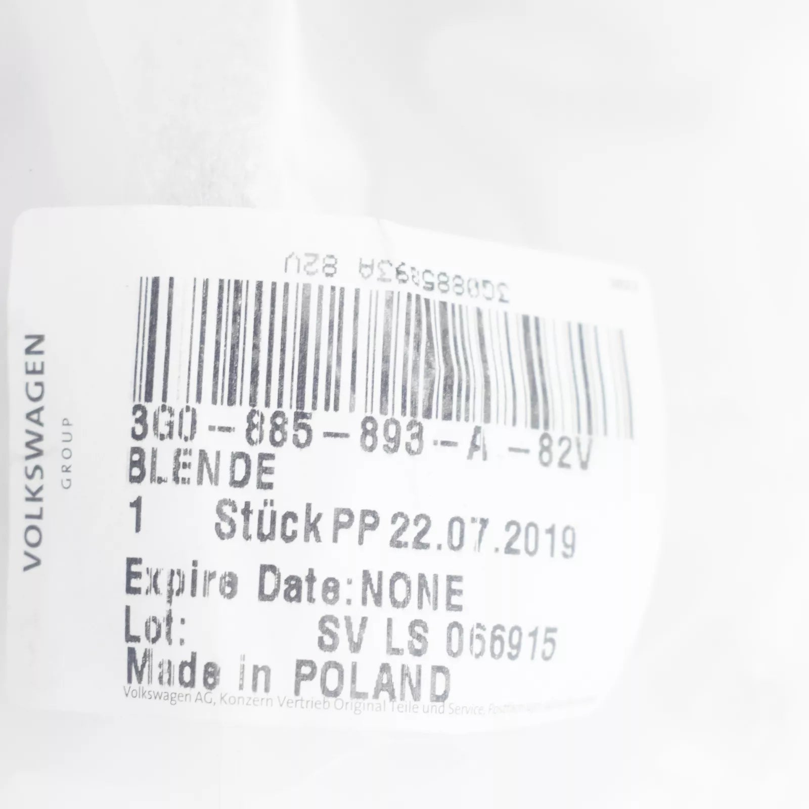 NEW VW PASSAT B8 REAR LEFT SEAT RELEASE LOCKING COVER TRIM 3G0885893A82V