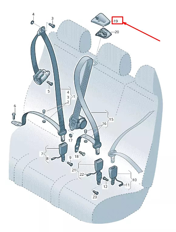 NEW AUDI Q7 4M UPPER REAR SEAT BELT TRIM BEZEL 4M08577635E0