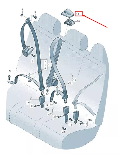 NEW AUDI Q7 4M UPPER REAR SEAT BELT TRIM BEZEL 4M08577635E0