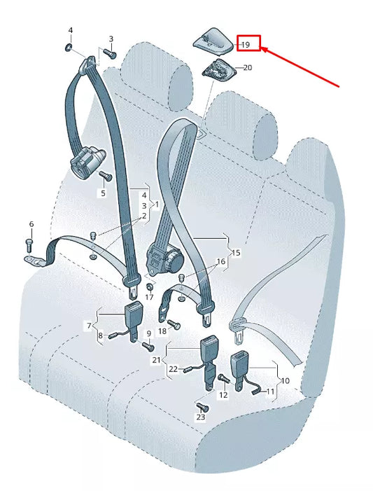 NEW AUDI Q7 4M UPPER REAR SEAT BELT TRIM BEZEL 4M08577635E0