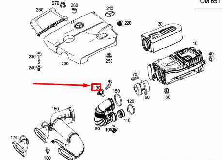 NEW MERCEDES-BENZ CLA C117 AIR LINE PRESSURE SENSOR A0061539728 ORIGINAL