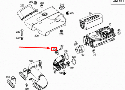 NEW MERCEDES-BENZ CLA C117 AIR LINE PRESSURE SENSOR A0061539728 ORIGINAL