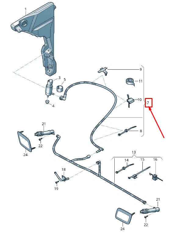 NEW AUDI A8 4N HEADLIGHT WASHER PIPE 4N0955667
